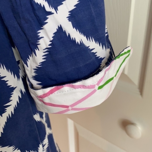 Tizzie Blue & White Tunic Top/Shirt Size Med - Picture 3 of 14